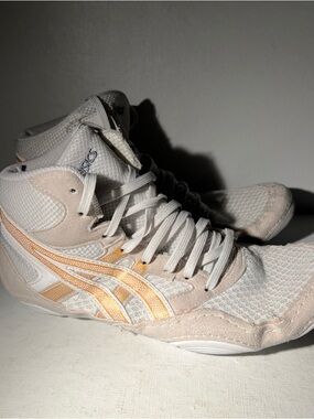 ASICS Snapdown 4 Wrestling Shoes White Gold Men’s Size 8 EU 39.5